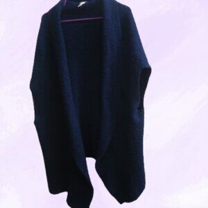 A New Day wool blend vest cardigan sweater in navy blue size One Size fits all.
